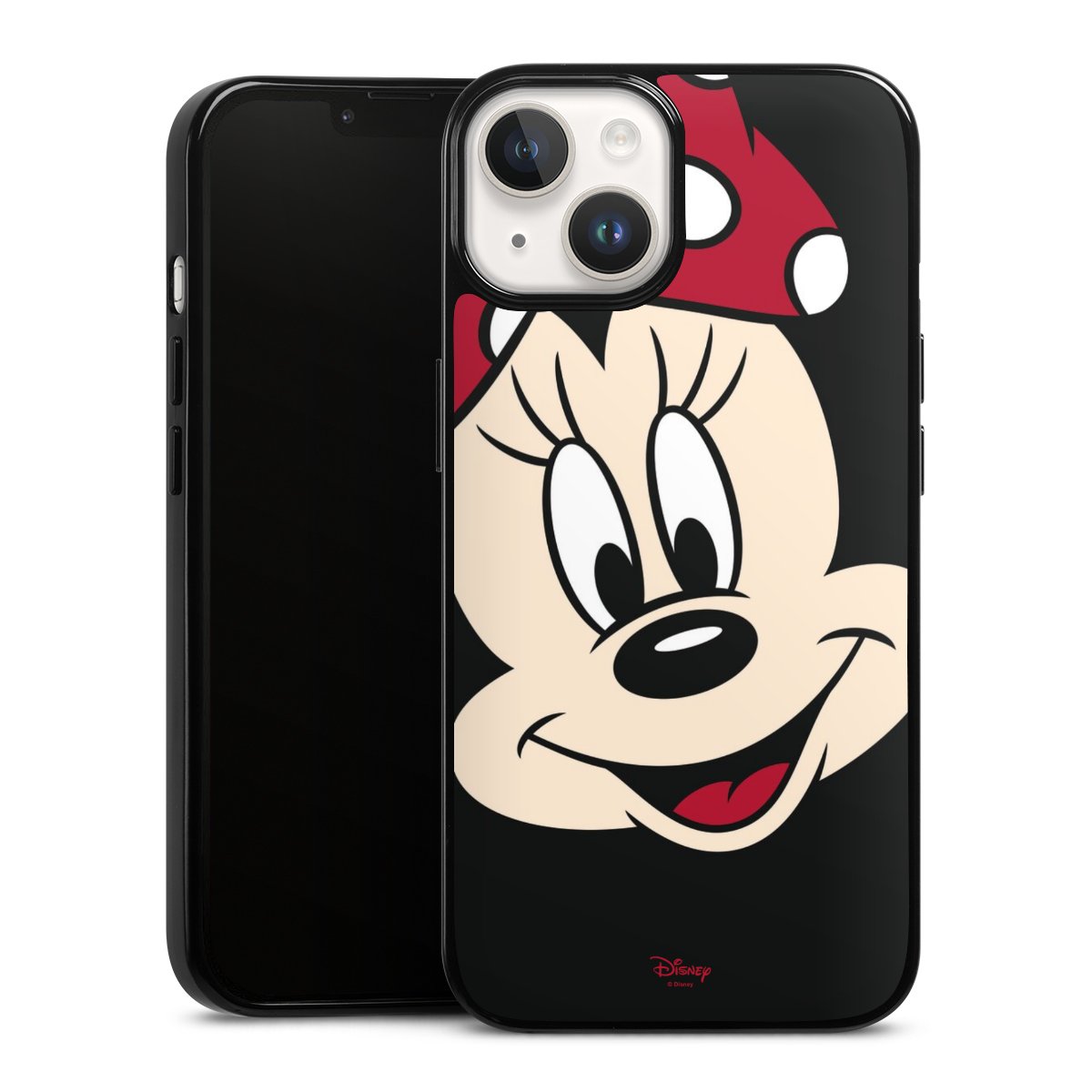 iPhone 14 Handy Silikon Hülle Case schwarz Handyhülle Minnie Mouse Official Licensed Product Disney