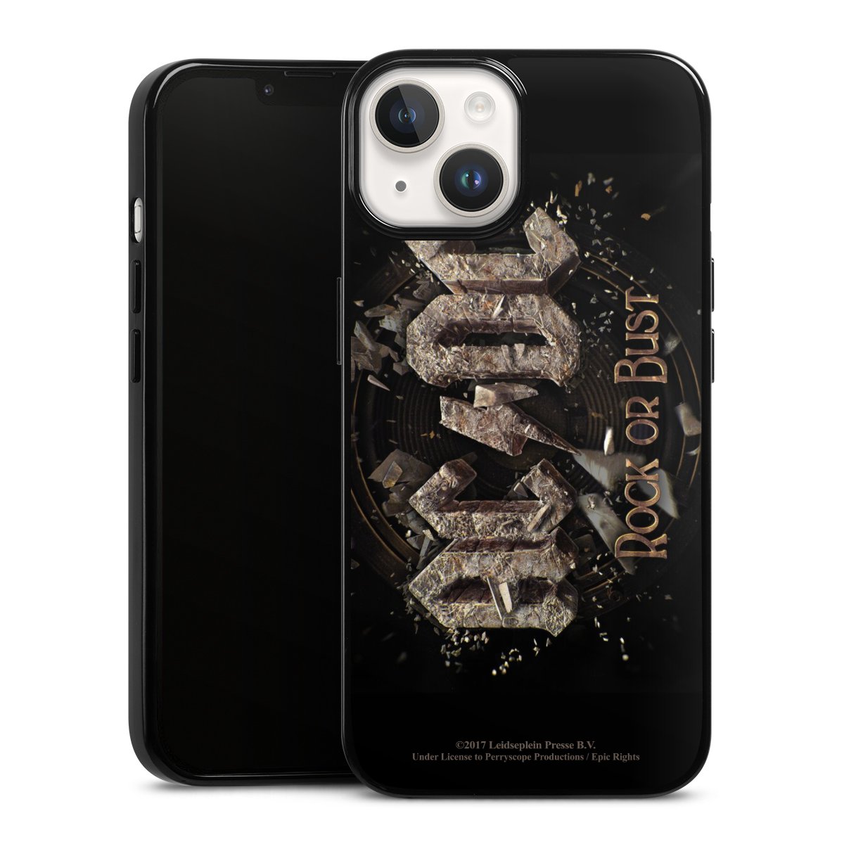 iPhone 14 Handy Silikon Hülle Case schwarz Handyhülle Acdc Official Licensed Product Rock Or Bust