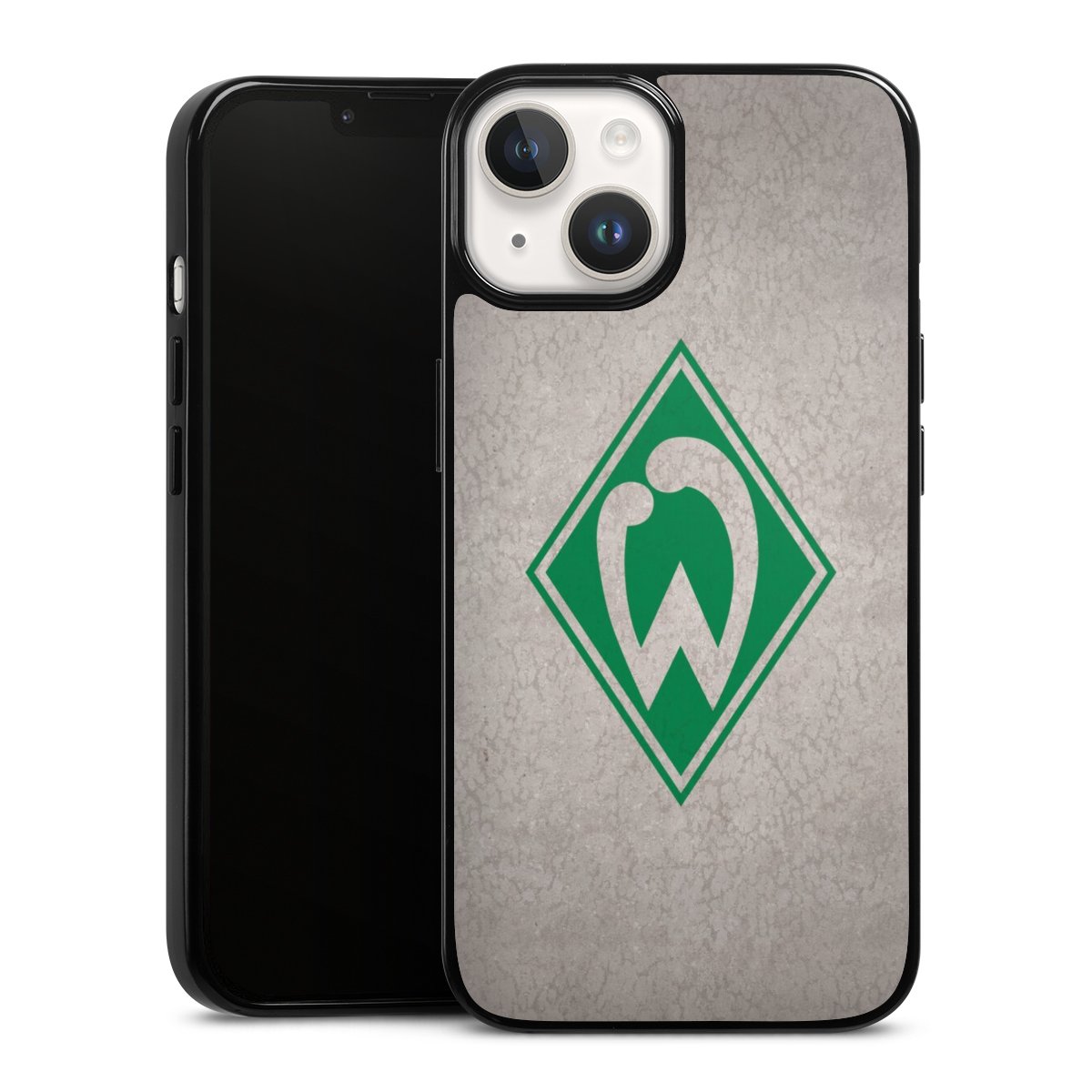 iPhone 14 Handy Silikon Hülle Case schwarz Handyhülle Sv Werder Bremen Concrete Official Licensed Product