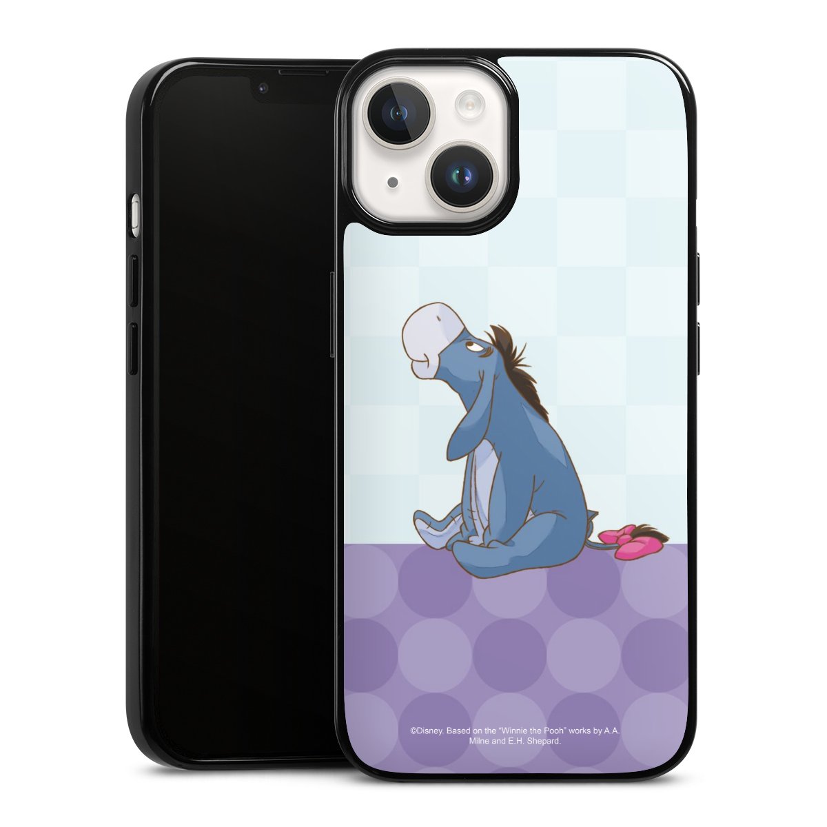 iPhone 14 Handy Silikon Hülle Case schwarz Handyhülle Disney Donkey Winnie The Pooh