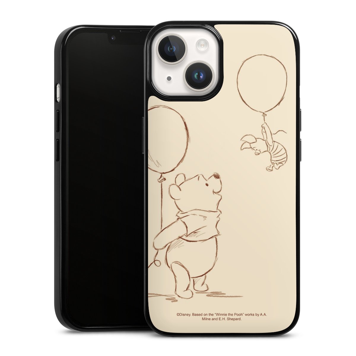 iPhone 14 Handy Silikon Hülle Case schwarz Handyhülle Official Licensed Product Winnie The Pooh Disney