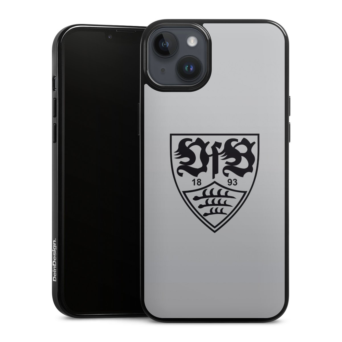 iPhone 14 Plus Handy Silikon Hülle Case schwarz Handyhülle Logo Vfb Stuttgart Official Licensed Product