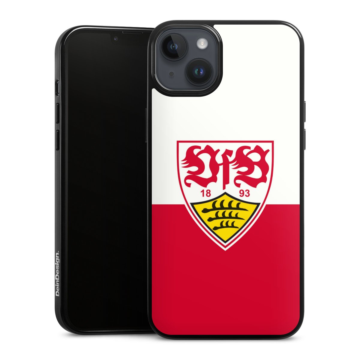 iPhone 14 Plus Handy Silikon Hülle Case schwarz Handyhülle Official Licensed Product Logo Vfb Stuttgart