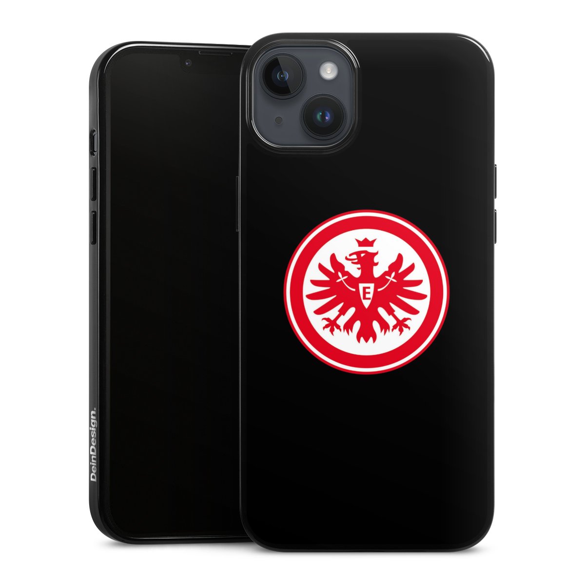 iPhone 14 Plus Handy Silikon Hülle Case schwarz Handyhülle Eintracht Frankfurt Sge Eagle