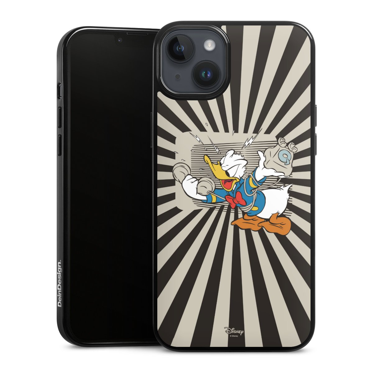 iPhone 14 Plus Handy Silikon Hülle Case schwarz Handyhülle Donald Duck Disney Official Licensed Product