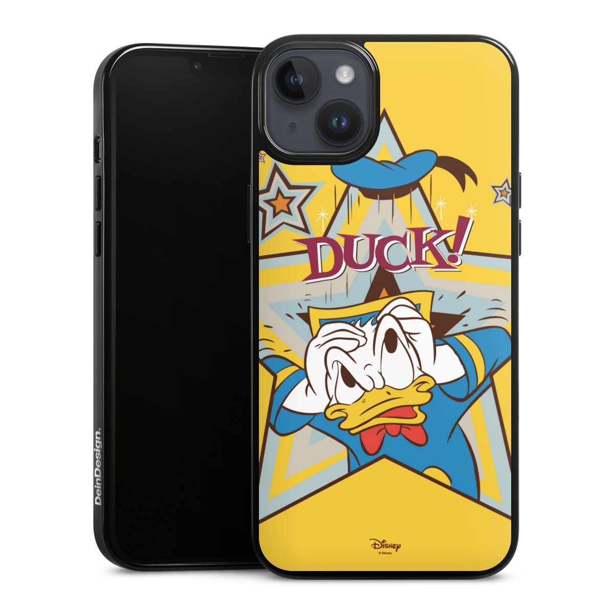 iPhone 14 Plus Handy Silikon Hülle Case schwarz Handyhülle Official Licensed Product Donald Duck Disney