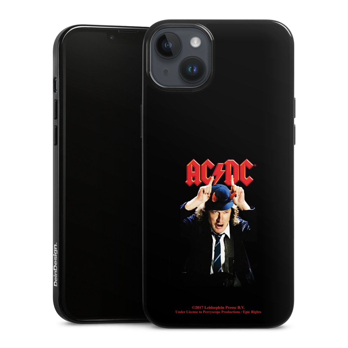 iPhone 14 Plus Handy Silikon Hülle Case schwarz Handyhülle Merchandise Acdc Riverplate