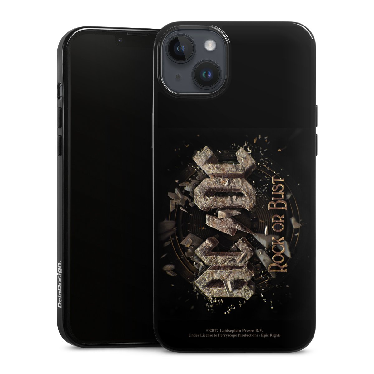 iPhone 14 Plus Handy Silikon Hülle Case schwarz Handyhülle Acdc Official Licensed Product Rock Or Bust