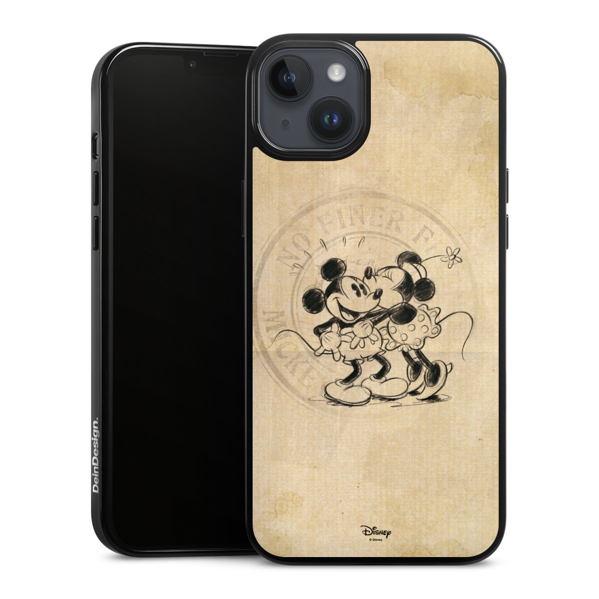 iPhone 14 Plus Handy Silikon Hülle Case schwarz Handyhülle Mickey Mouse Vintage Minnie Mouse