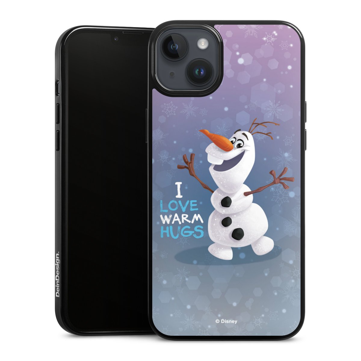 iPhone 14 Plus Handy Silikon Hülle Case schwarz Handyhülle Frozen Frozen Olaf Official Licensed Product