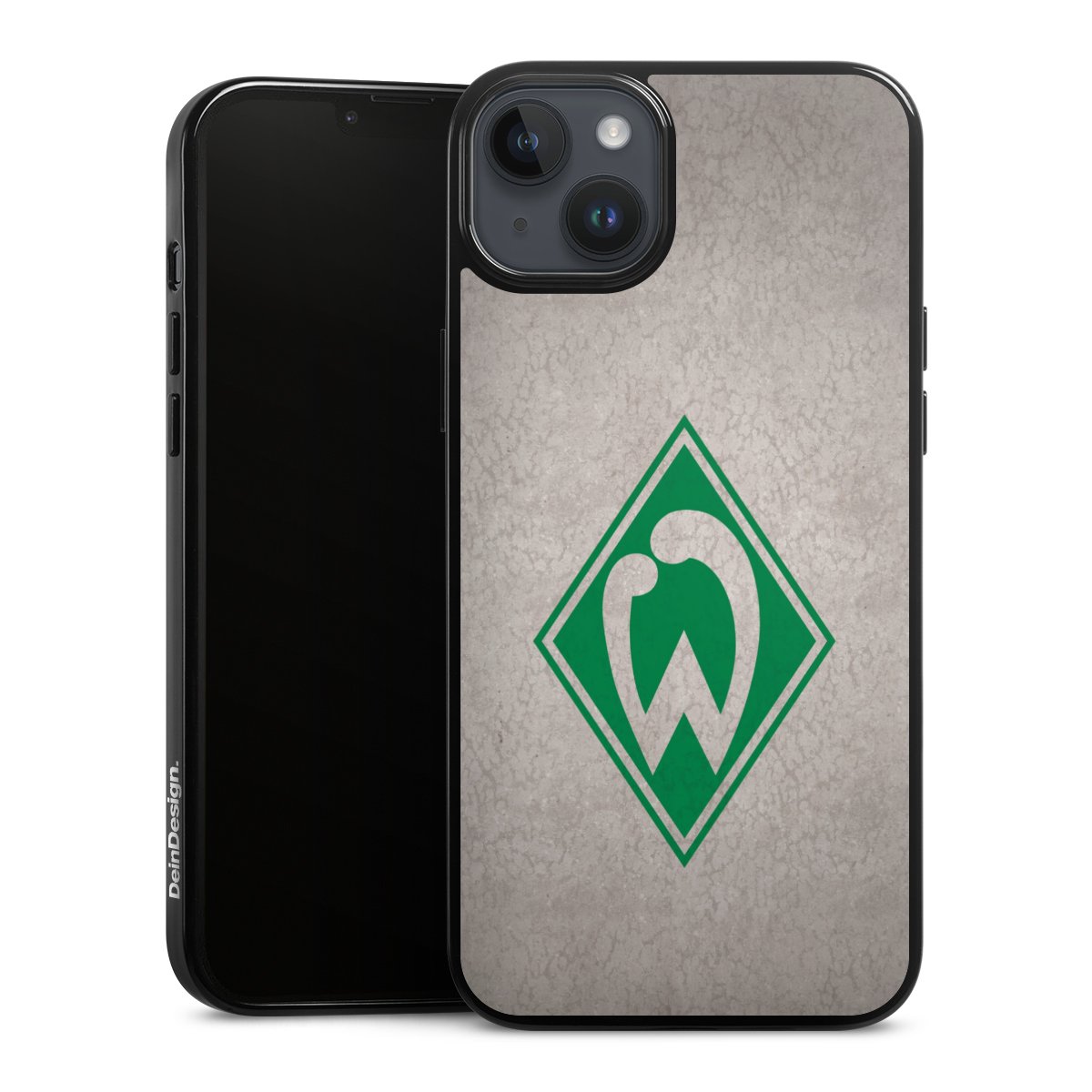 iPhone 14 Plus Handy Silikon Hülle Case schwarz Handyhülle Sv Werder Bremen Concrete Official Licensed Product