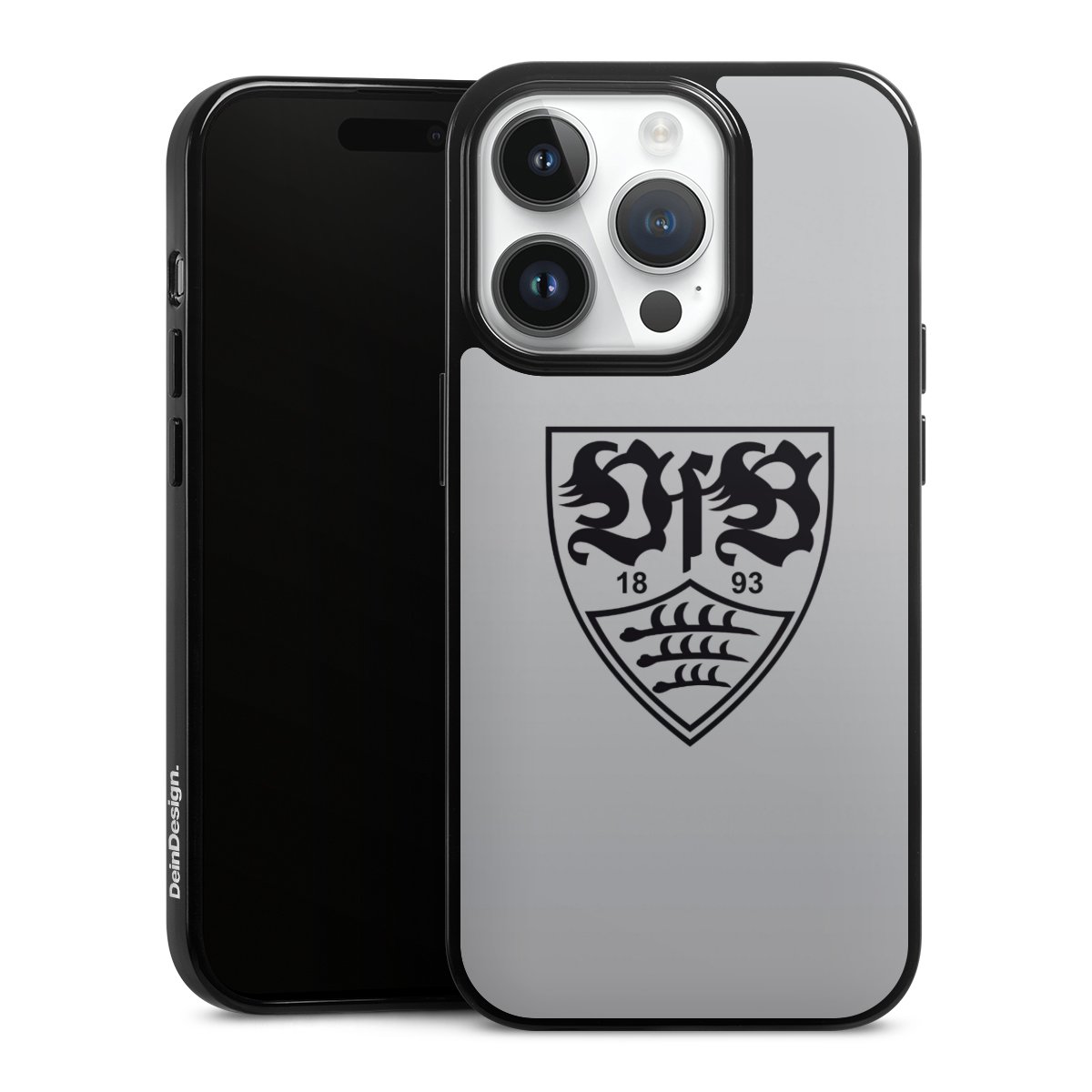 iPhone 14 Pro Handy Silikon Hülle Case schwarz Handyhülle Logo Vfb Stuttgart Official Licensed Product