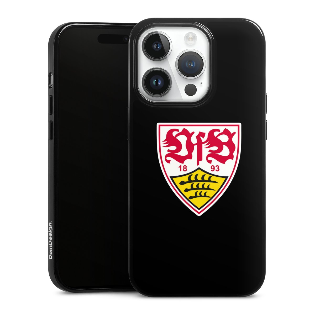 iPhone 14 Pro Handy Silikon Hülle Case schwarz Handyhülle Vfb Stuttgart Official Licensed Product Coat Of Arms