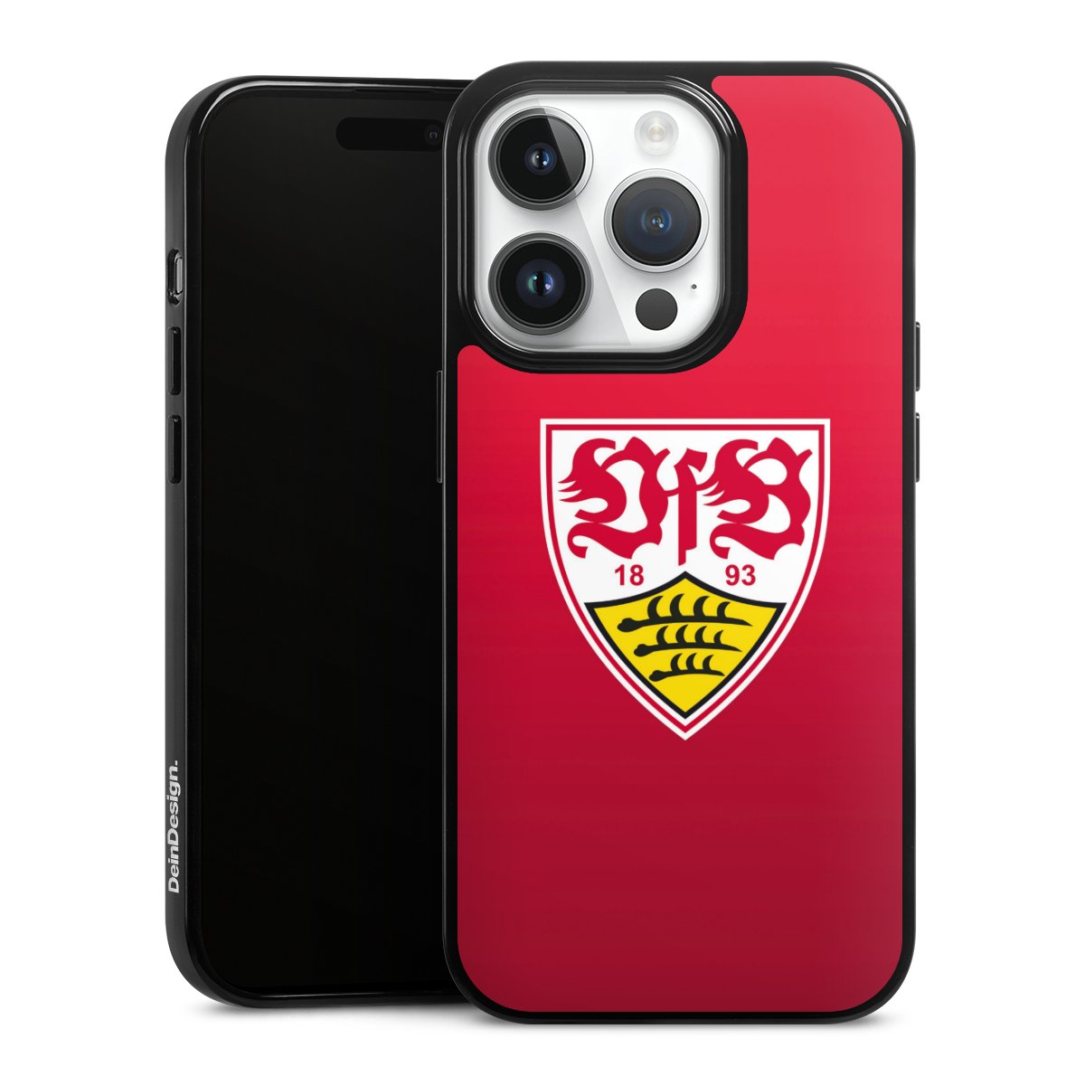 iPhone 14 Pro Handy Silikon Hülle Case schwarz Handyhülle Official Licensed Product Vfb Stuttgart