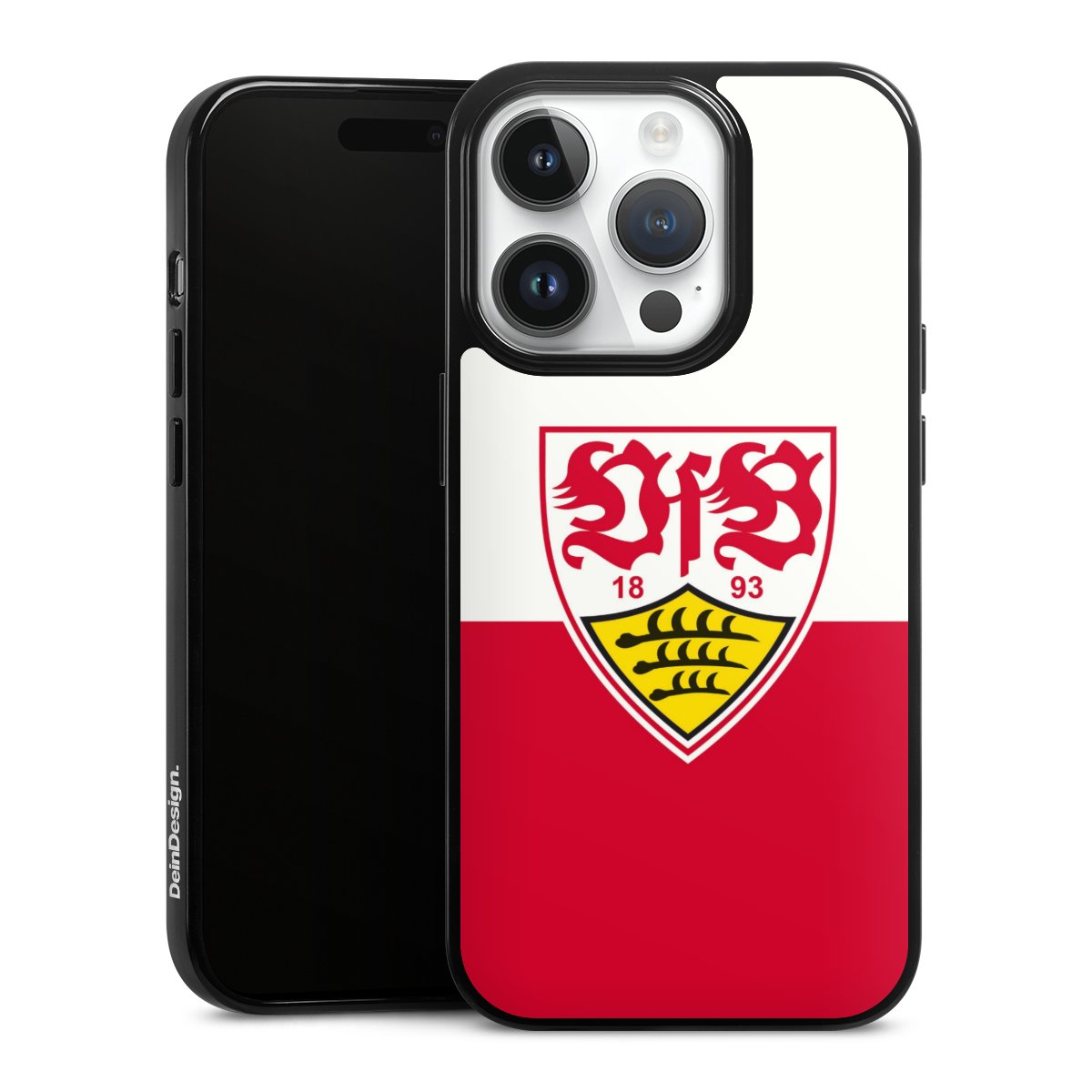 iPhone 14 Pro Handy Silikon Hülle Case schwarz Handyhülle Official Licensed Product Logo Vfb Stuttgart