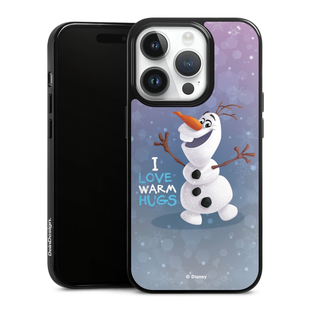 iPhone 14 Pro Handy Silikon Hülle Case schwarz Handyhülle Frozen Frozen Olaf Official Licensed Product