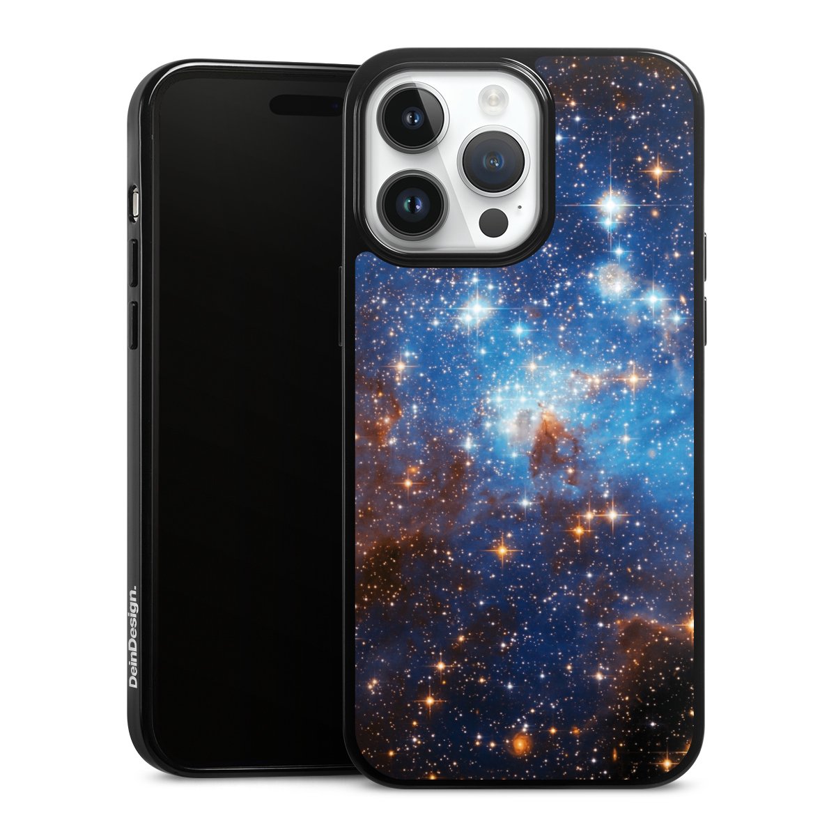 iPhone 14 Pro Max Handy Silikon Hülle Case schwarz Handyhülle Star Weltall Galaxy