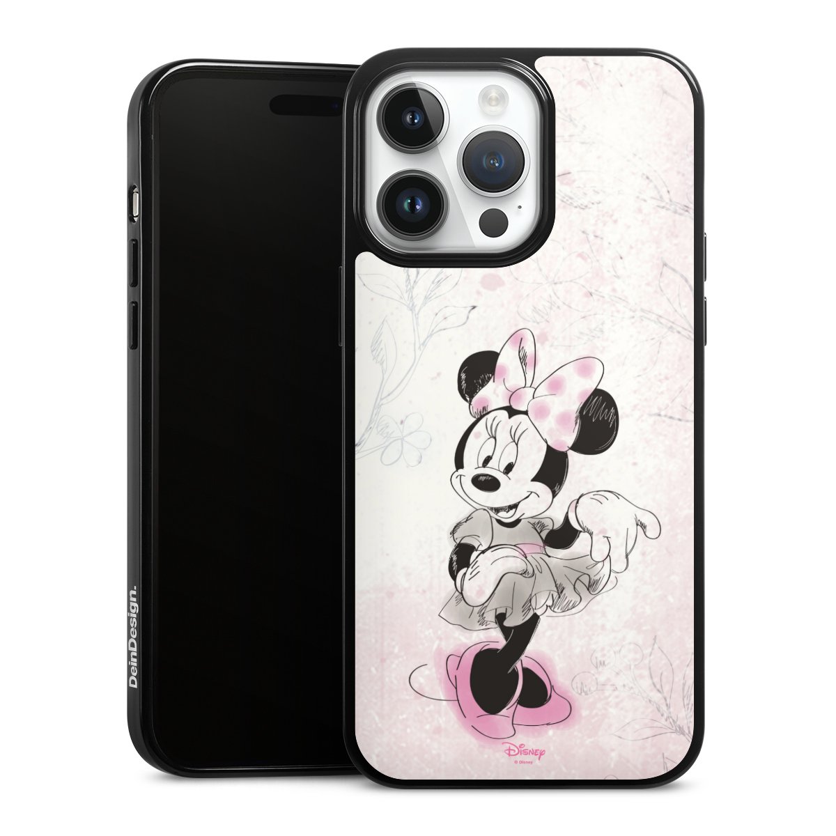 iPhone 14 Pro Max Handy Silikon Hülle Case schwarz Handyhülle Disney Minnie Mouse Vintage