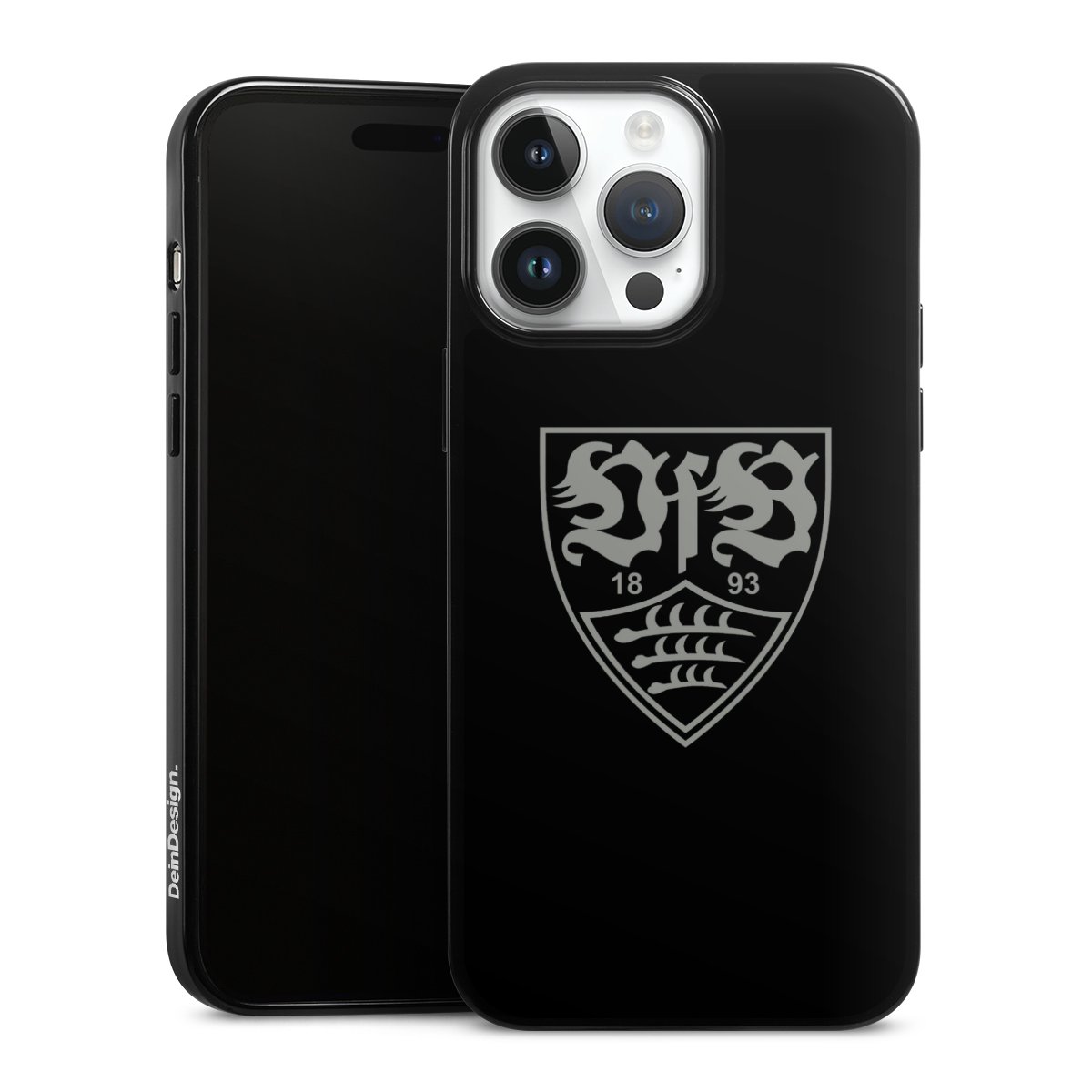 iPhone 14 Pro Max Handy Silikon Hülle Case schwarz Handyhülle Official Licensed Product Vfb Stuttgart