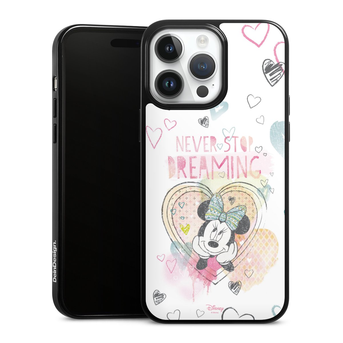 iPhone 14 Pro Max Handy Silikon Hülle Case schwarz Handyhülle Disney Official Licensed Product Minnie Mouse