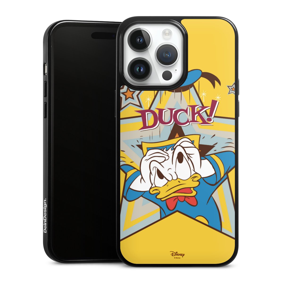 iPhone 14 Pro Max Handy Silikon Hülle Case schwarz Handyhülle Official Licensed Product Donald Duck Disney