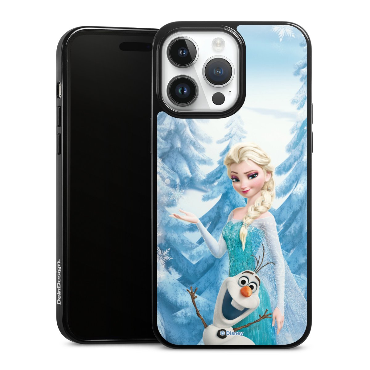 iPhone 14 Pro Max Handy Silikon Hülle Case schwarz Handyhülle Official Licensed Product Frozen Elsa Disney