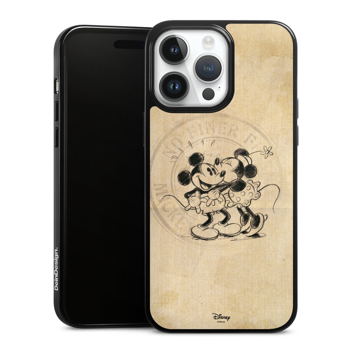 iPhone 14 Pro Max Handy Silikon Hülle Case schwarz Handyhülle Mickey Mouse Vintage Minnie Mouse