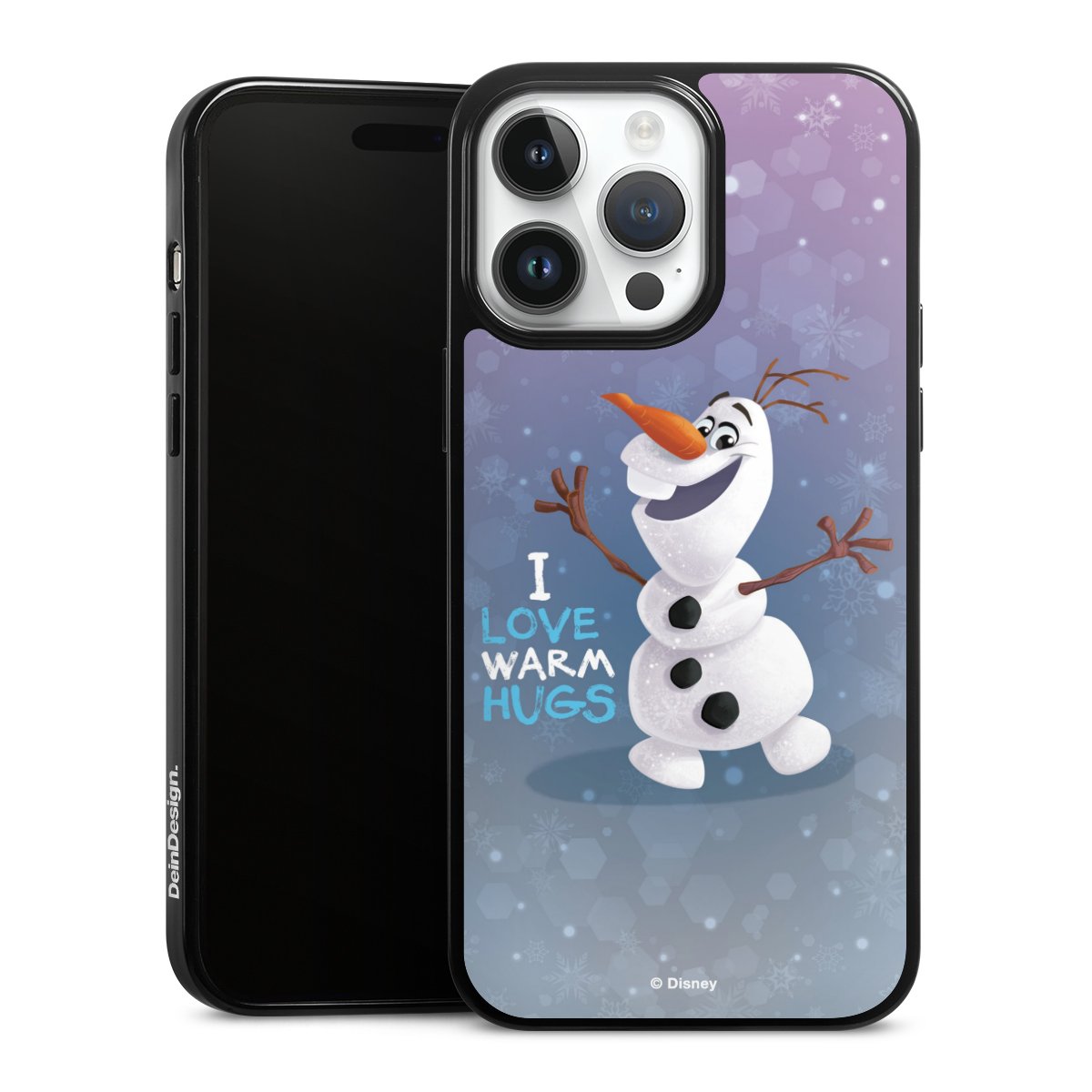 iPhone 14 Pro Max Handy Silikon Hülle Case schwarz Handyhülle Frozen Frozen Olaf Official Licensed Product