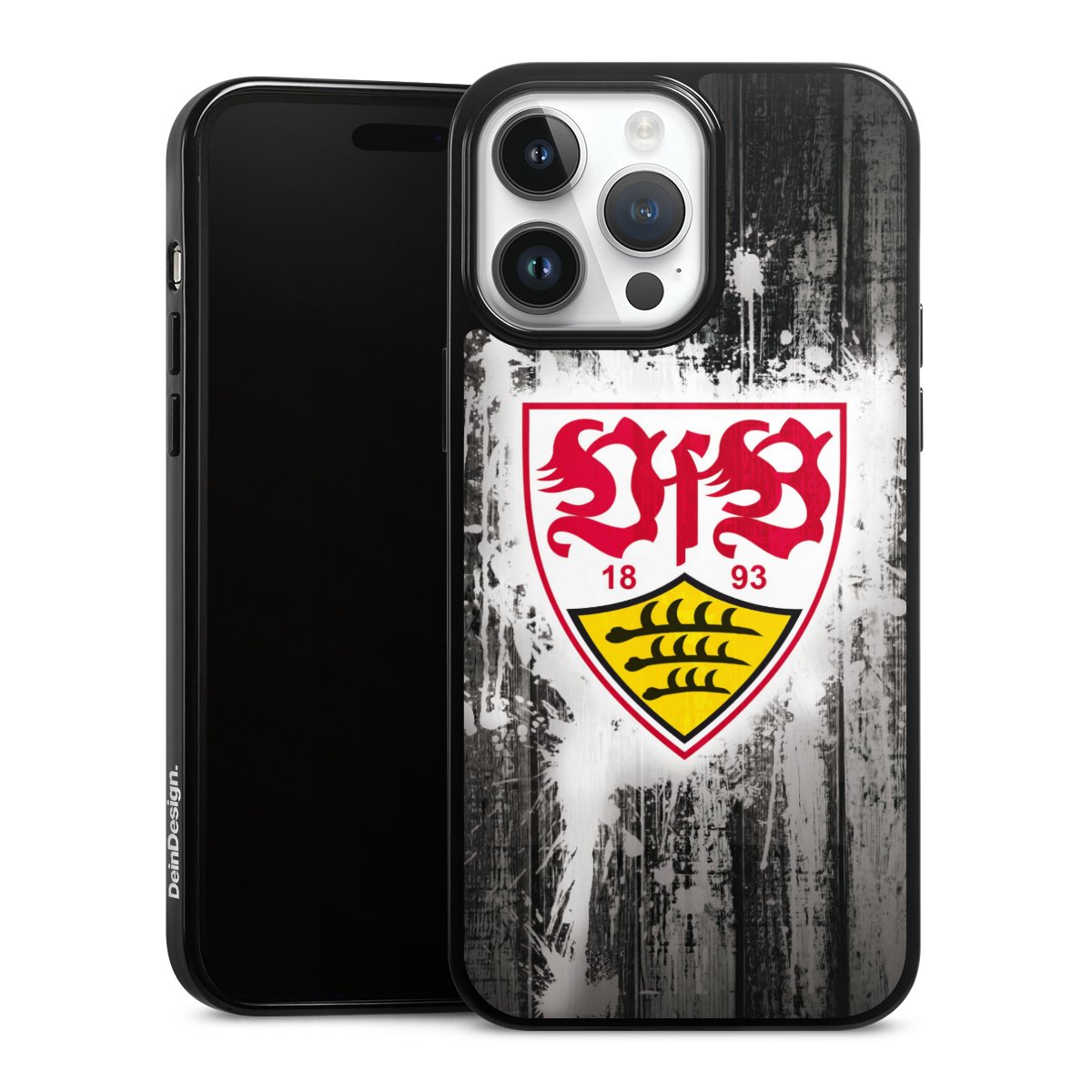 iPhone 14 Pro Max Handy Silikon Hülle Case schwarz Handyhülle Vfb Stuttgart Official Licensed Product