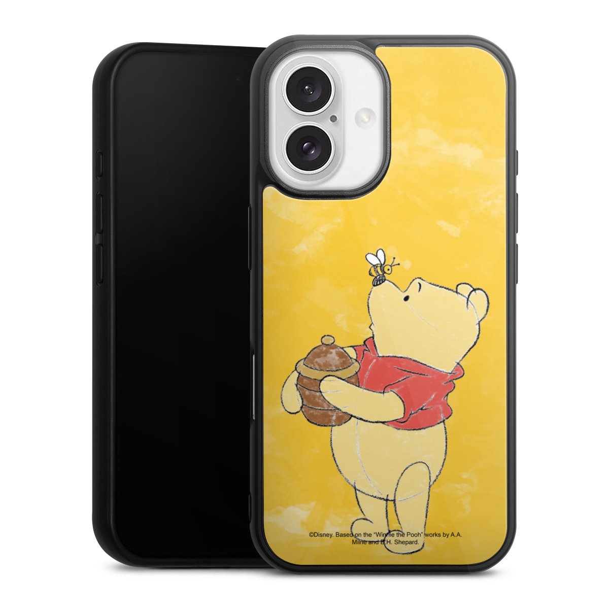 iPhone 16 Handy Gallery Case Handyhülle 9H Gehärtetes Glas Rückseite Hülle Official Licensed Product Winnie The Pooh Disney Gallery Case