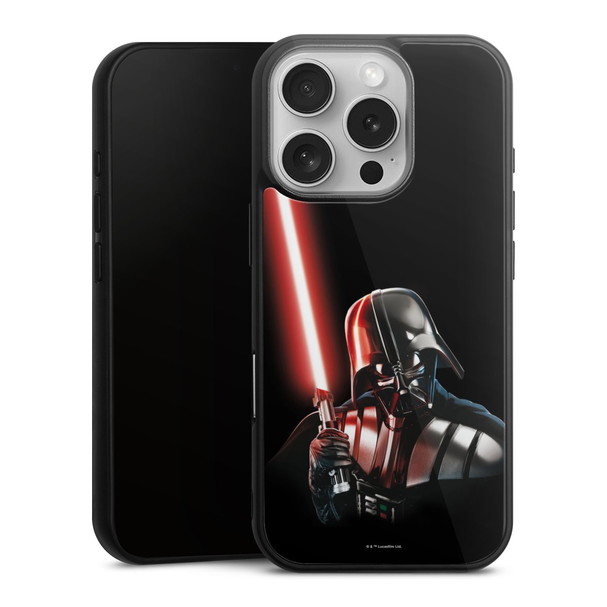 iPhone 16 Pro Handy Gallery Case Handyhülle 9H Gehärtetes Glas Rückseite Hülle Star Wars Merchandise Darth Vader Gallery Case