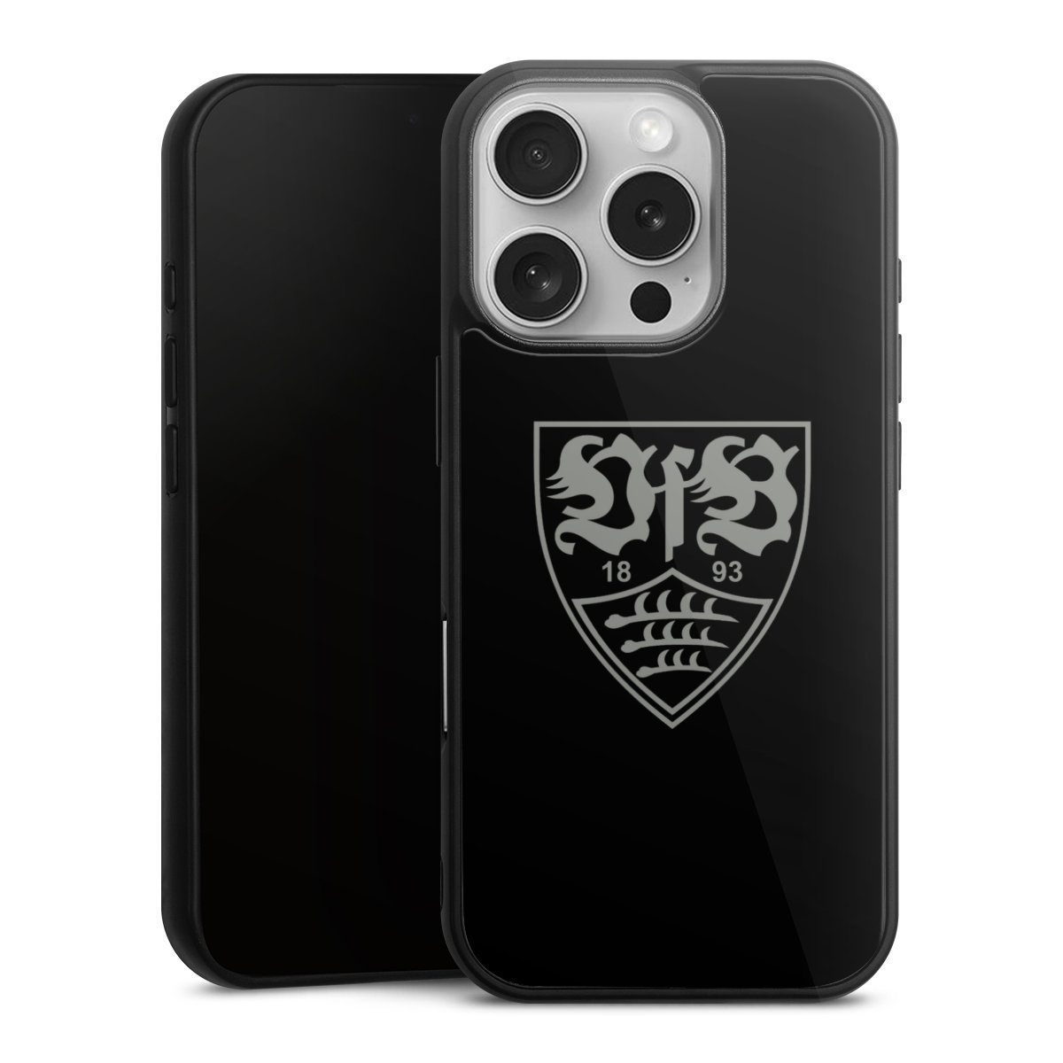 iPhone 16 Pro Handy Gallery Case Handyhülle 9H Gehärtetes Glas Rückseite Hülle Official Licensed Product Vfb Stuttgart Gallery Case