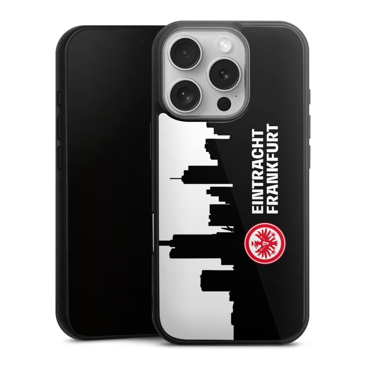 iPhone 16 Pro Handy Gallery Case Handyhülle 9H Gehärtetes Glas Rückseite Hülle Sge Eintracht Frankfurt Official Licensed Product Gallery Case