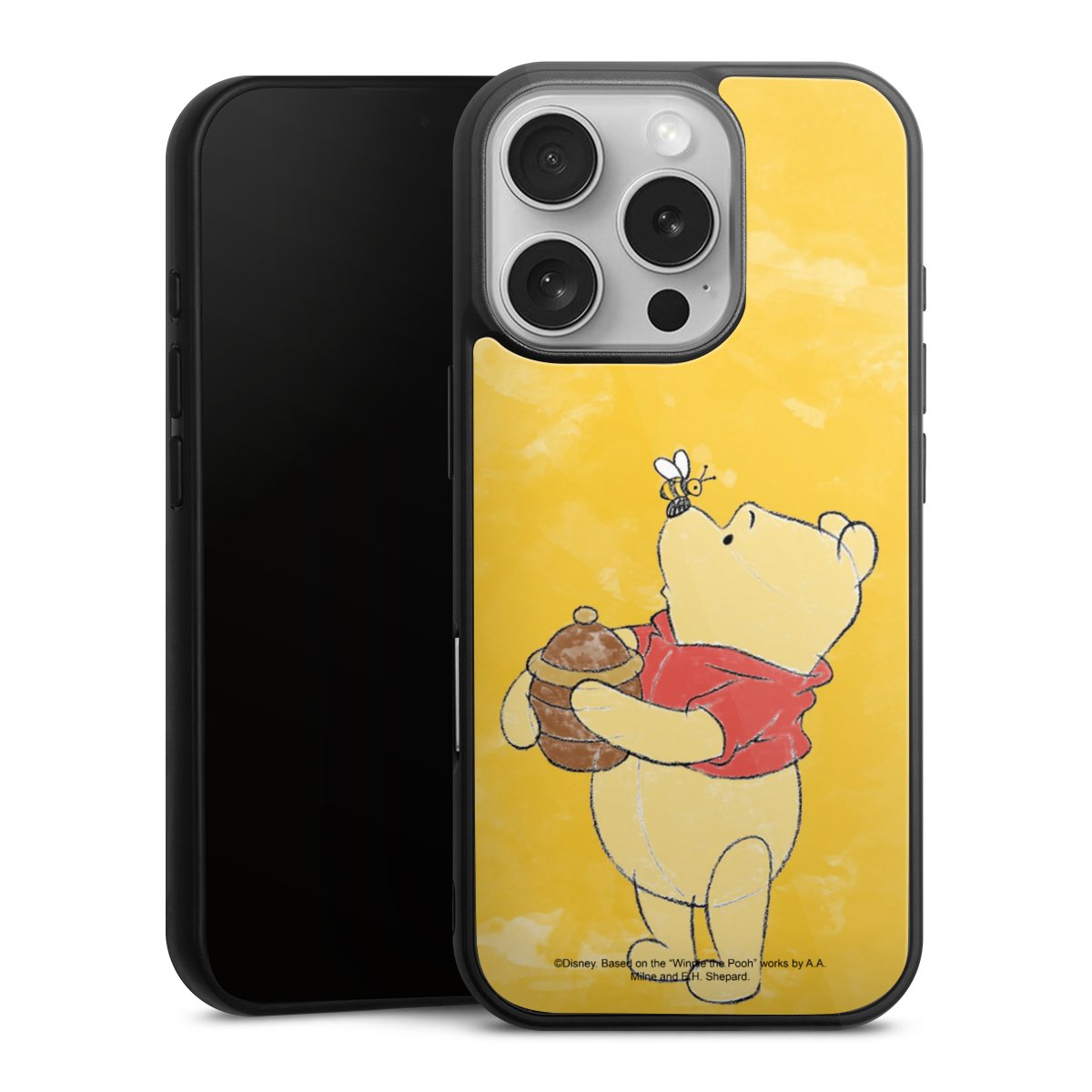 iPhone 16 Pro Handy Gallery Case Handyhülle 9H Gehärtetes Glas Rückseite Hülle Official Licensed Product Winnie The Pooh Disney Gallery Case