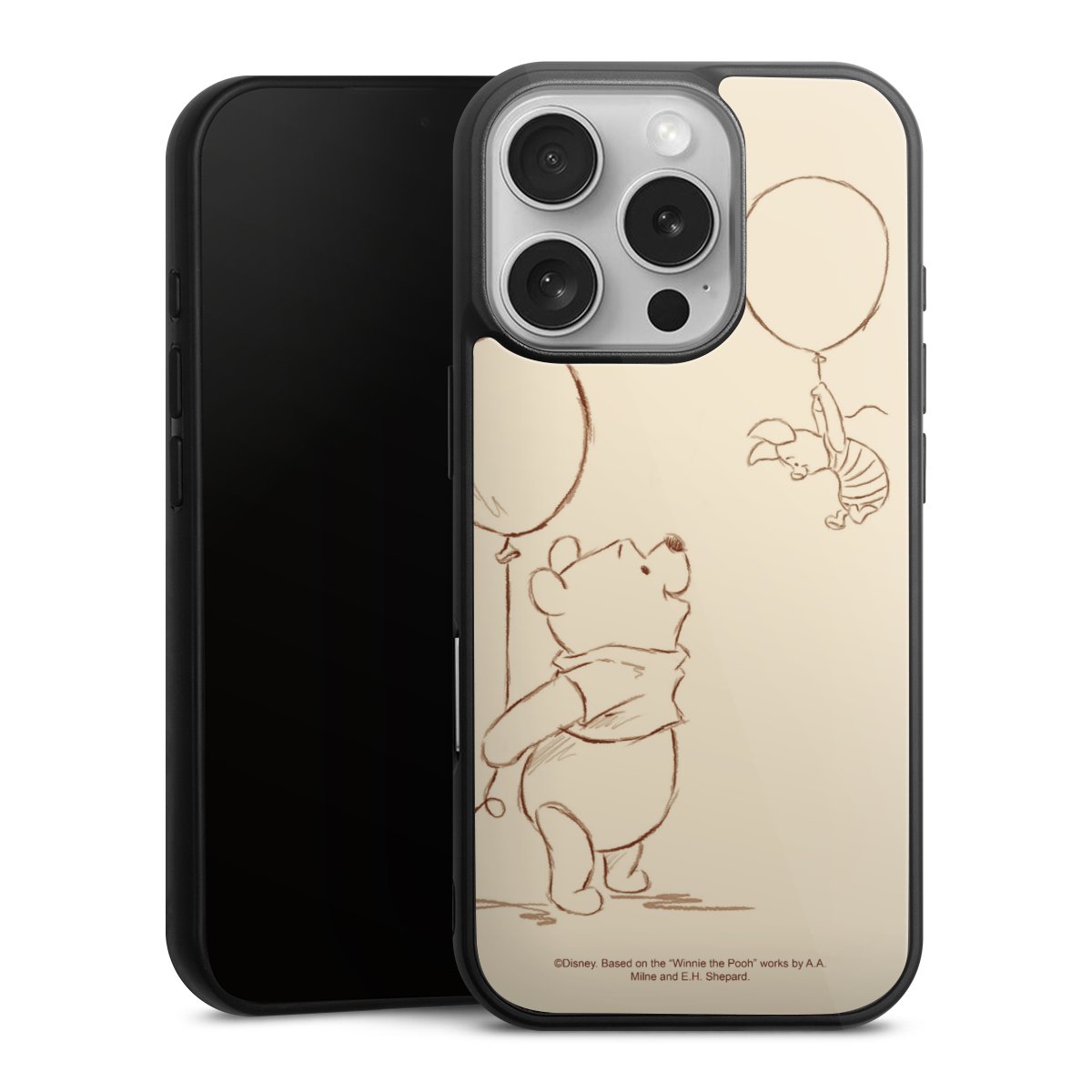 iPhone 16 Pro Handy Gallery Case Handyhülle 9H Gehärtetes Glas Rückseite Hülle Official Licensed Product Winnie The Pooh Disney Gallery Case