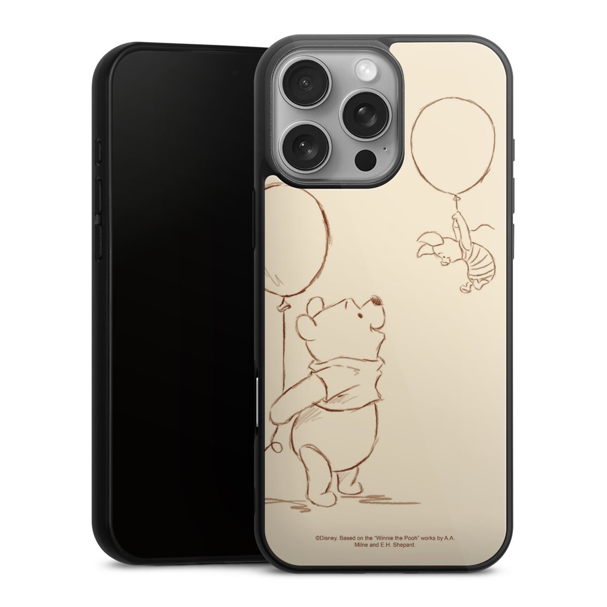 iPhone 16 Pro Max Handy Gallery Case Handyhülle 9H Gehärtetes Glas Rückseite Hülle Official Licensed Product Winnie The Pooh Disney Gallery Case