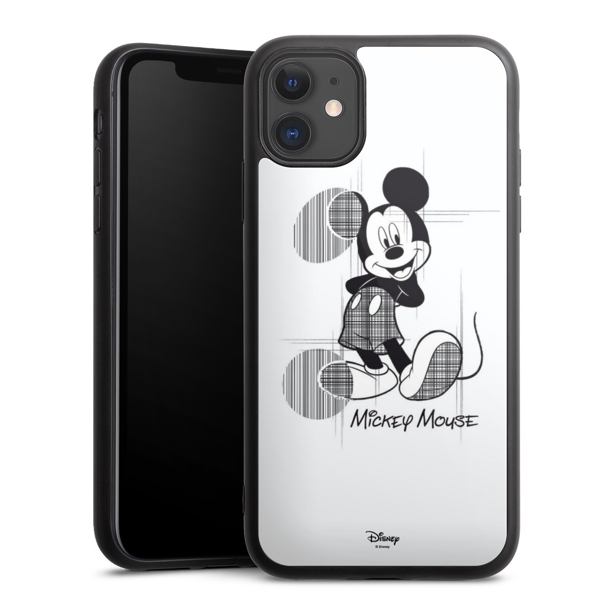 iPhone 11 Handy Gallery Case Handyhülle 9H Gehärtetes Glas Rückseite Hülle Disney Official Licensed Product Mickey Mouse Gallery Case