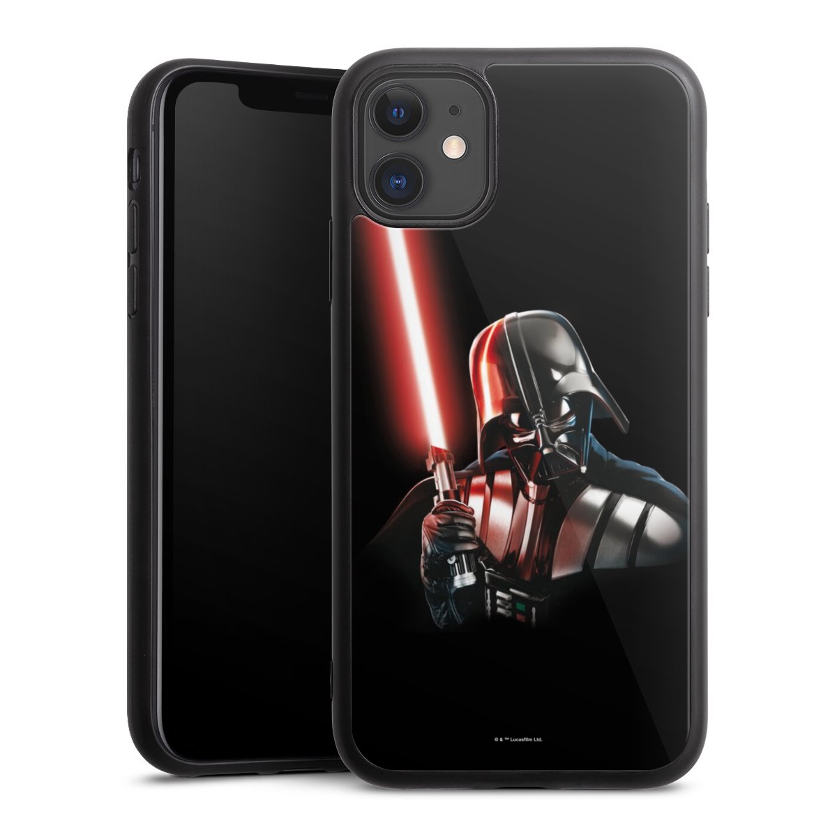 iPhone 11 Handy Gallery Case Handyhülle 9H Gehärtetes Glas Rückseite Hülle Star Wars Merchandise Darth Vader Gallery Case