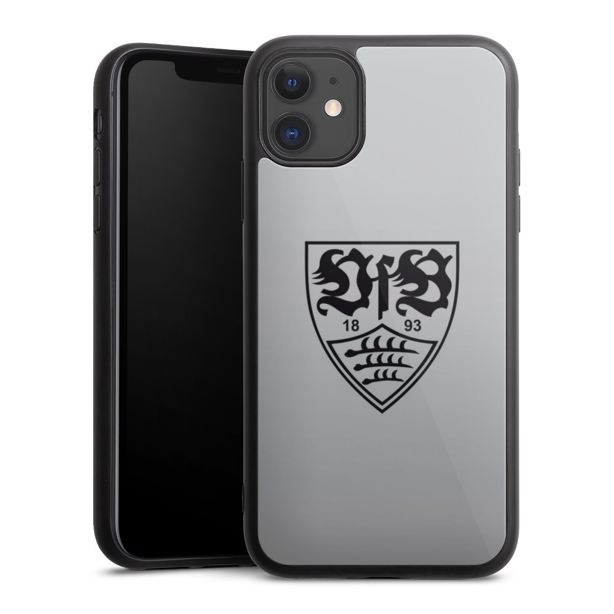 iPhone 11 Handy Gallery Case Handyhülle 9H Gehärtetes Glas Rückseite Hülle Logo Vfb Stuttgart Official Licensed Product Gallery Case