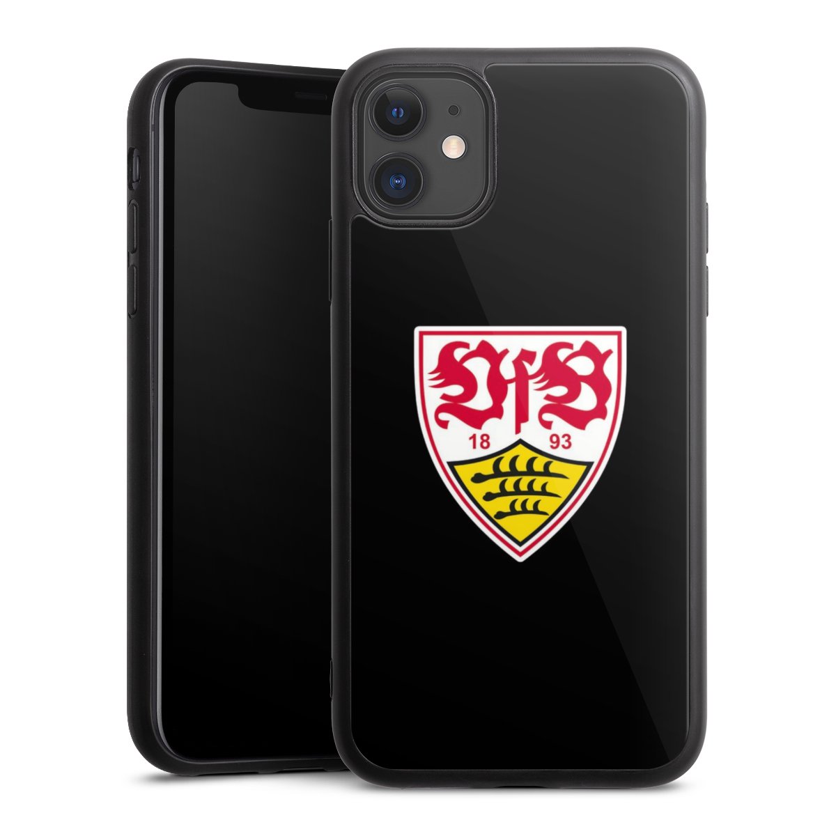 iPhone 11 Handy Gallery Case Handyhülle 9H Gehärtetes Glas Rückseite Hülle Vfb Stuttgart Official Licensed Product Coat Of Arms Gallery Case