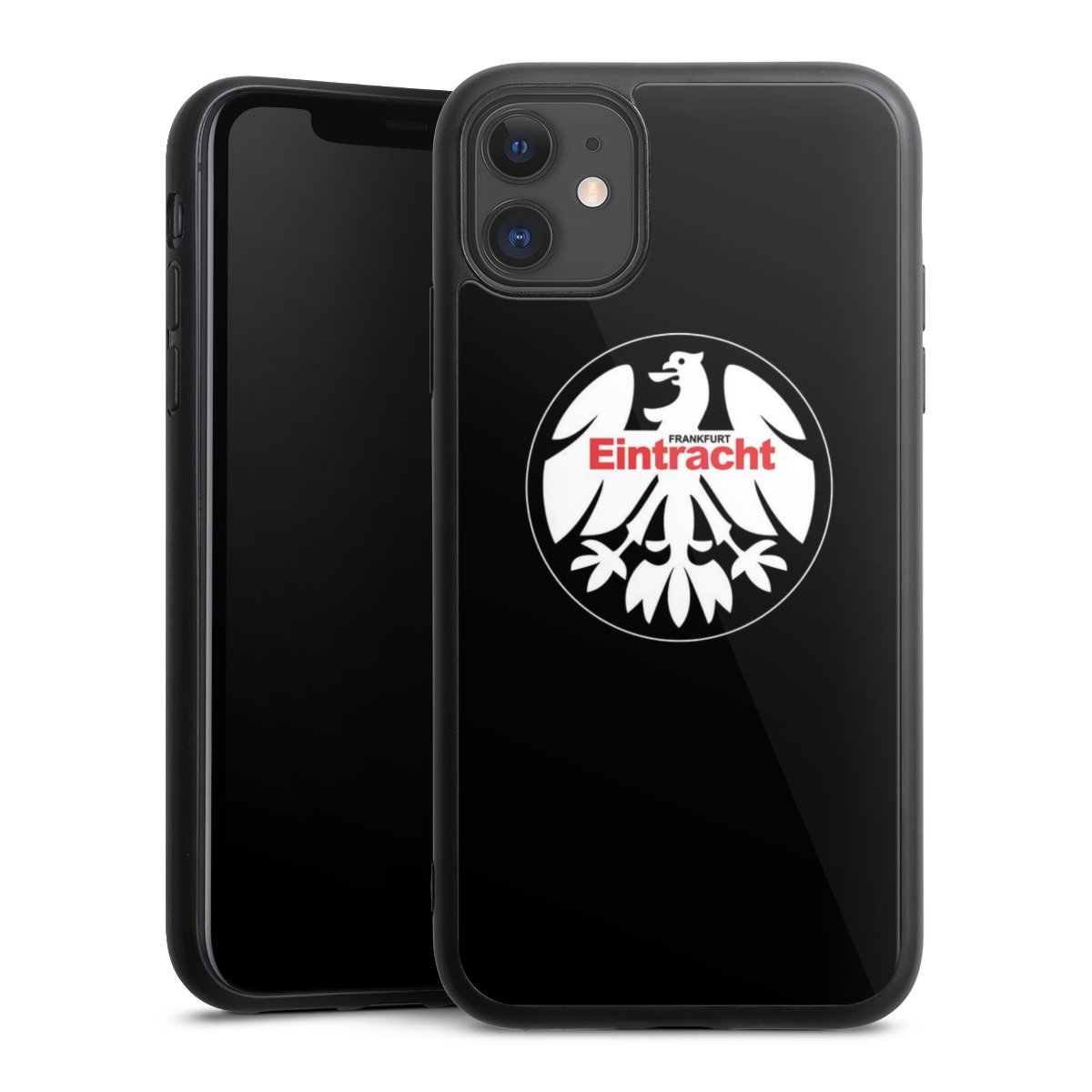 iPhone 11 Handy Gallery Case Handyhülle 9H Gehärtetes Glas Rückseite Hülle Official Licensed Product Eintracht Frankfurt Sge Gallery Case