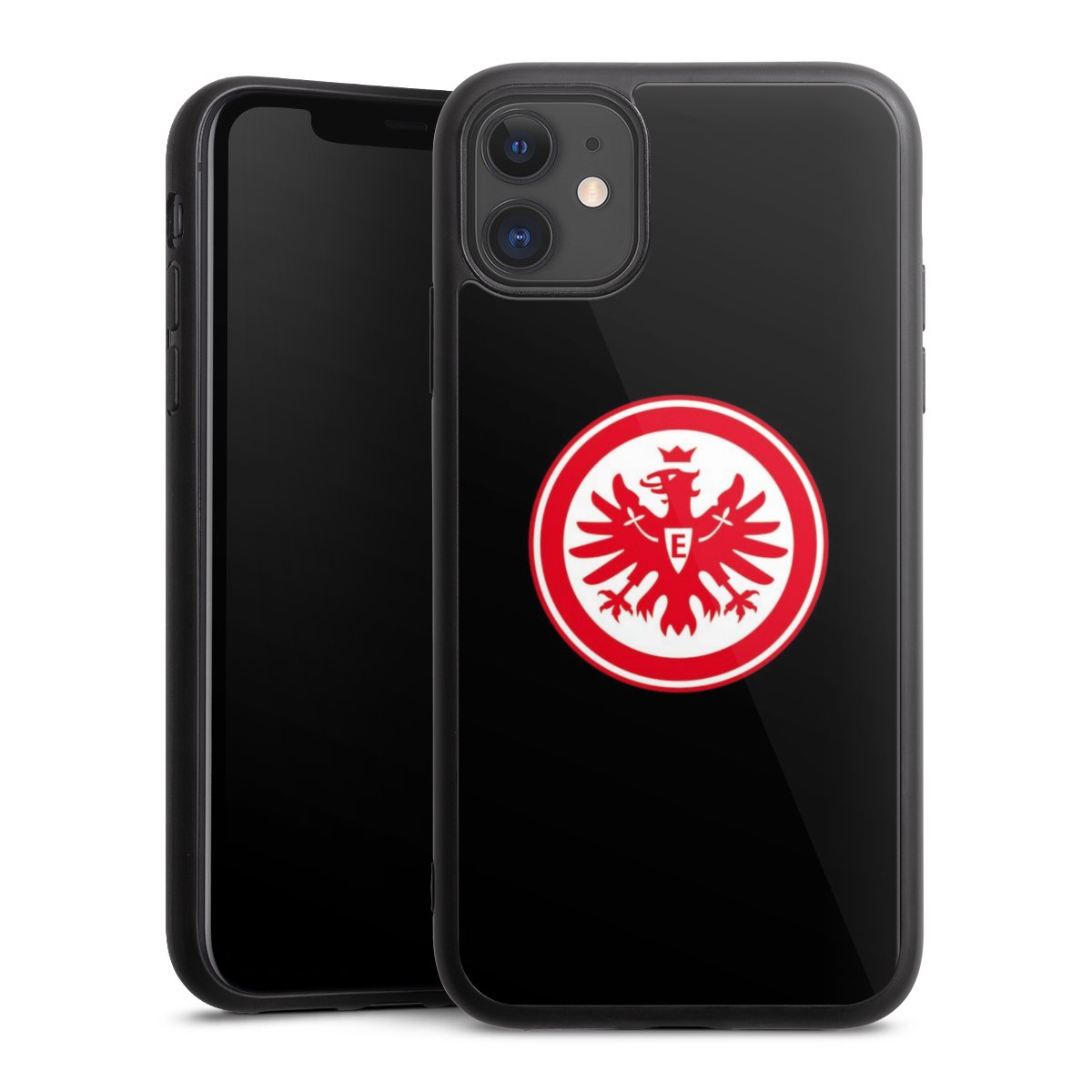 iPhone 11 Handy Gallery Case Handyhülle 9H Gehärtetes Glas Rückseite Hülle Eintracht Frankfurt Sge Eagle Gallery Case