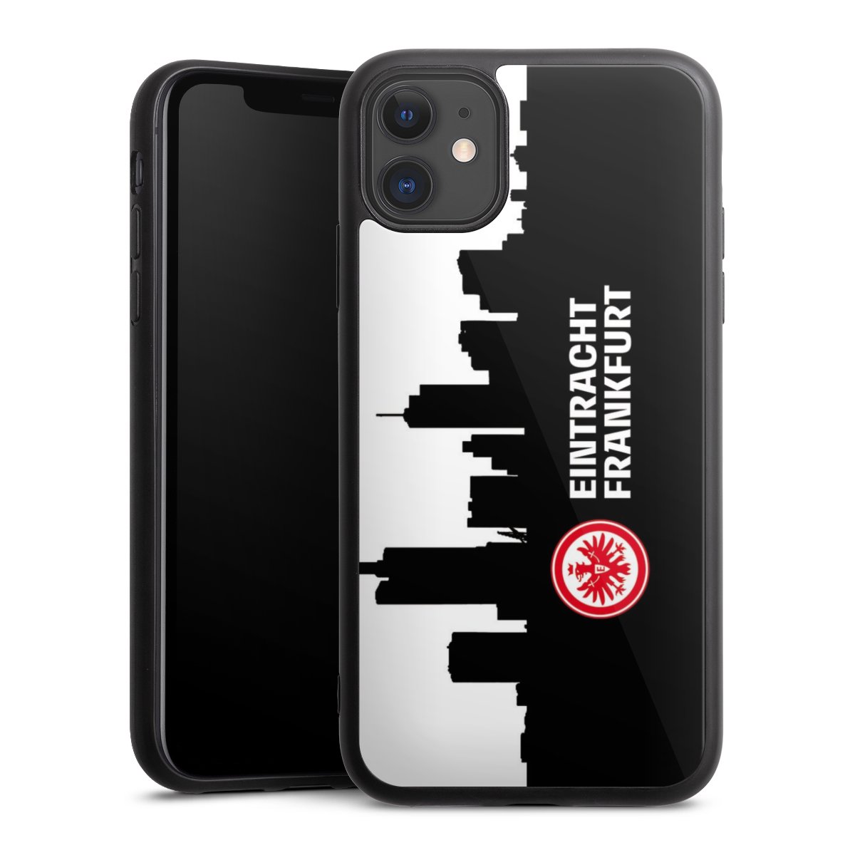 iPhone 11 Handy Gallery Case Handyhülle 9H Gehärtetes Glas Rückseite Hülle Sge Eintracht Frankfurt Official Licensed Product Gallery Case