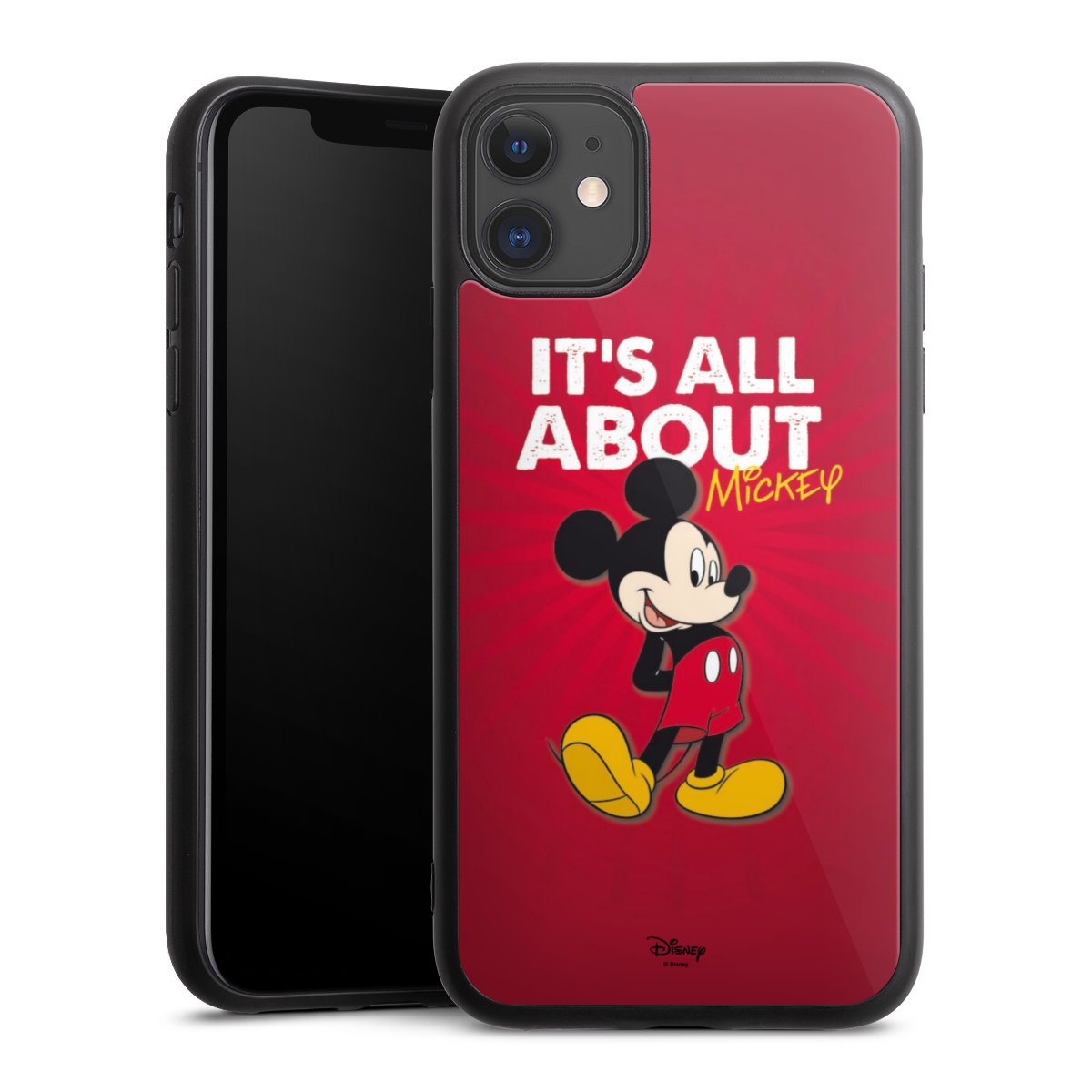 iPhone 11 Handy Gallery Case Handyhülle 9H Gehärtetes Glas Rückseite Hülle Mouse Disney Official Licensed Product Gallery Case