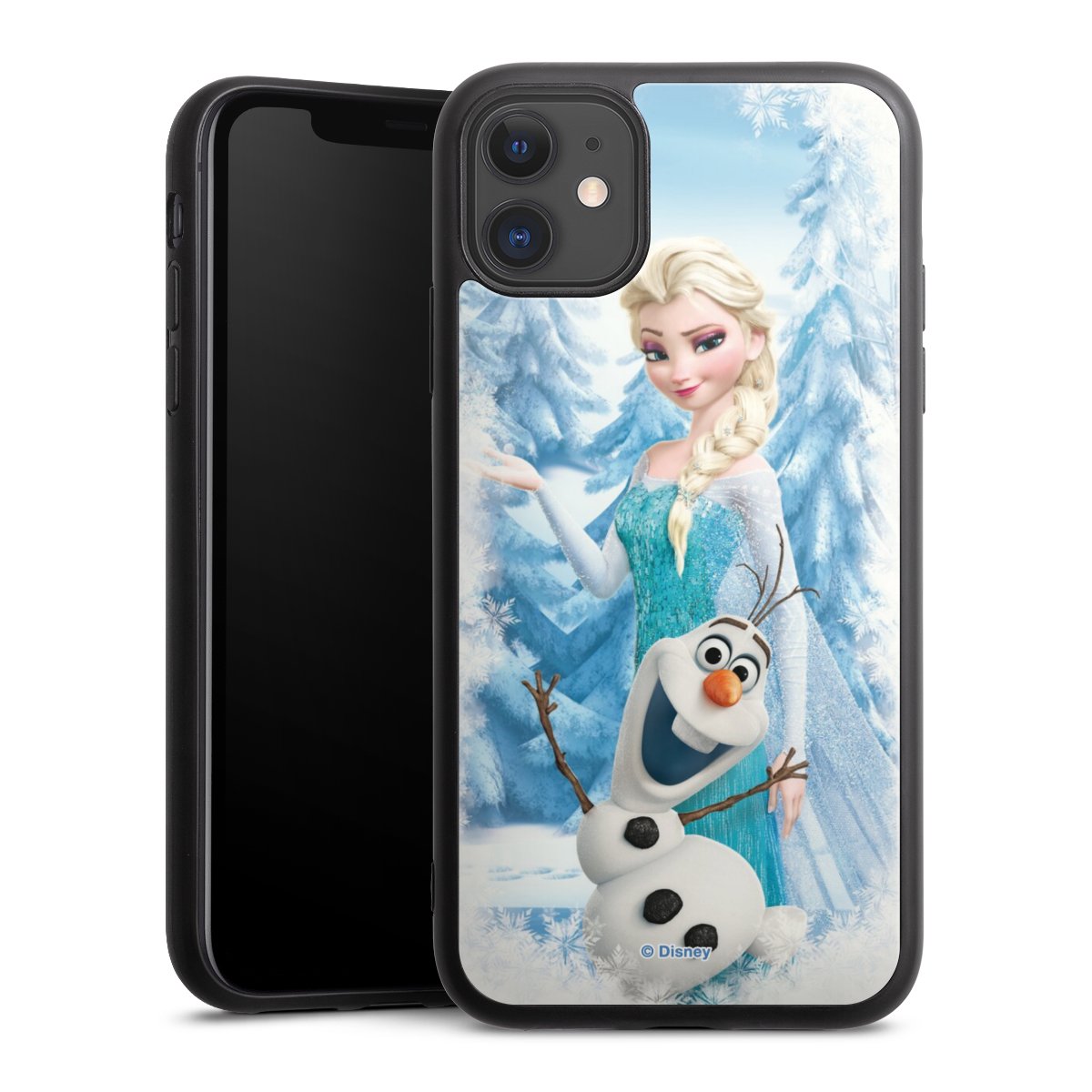 iPhone 11 Handy Gallery Case Handyhülle 9H Gehärtetes Glas Rückseite Hülle Official Licensed Product Frozen Elsa Disney Gallery Case