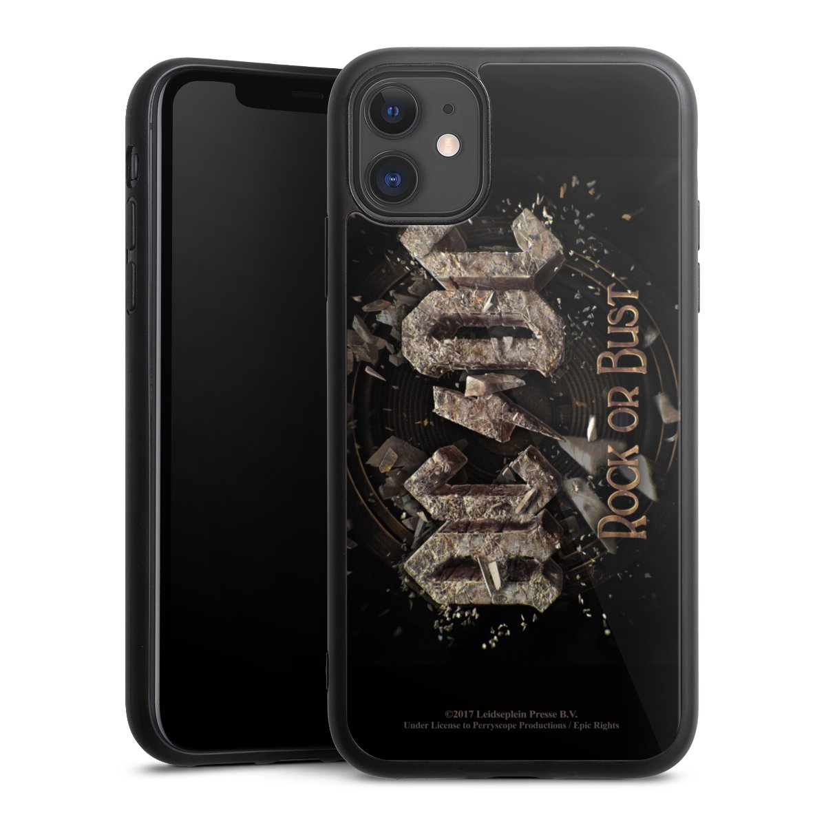 iPhone 11 Handy Gallery Case Handyhülle 9H Gehärtetes Glas Rückseite Hülle Acdc Official Licensed Product Rock Or Bust Gallery Case