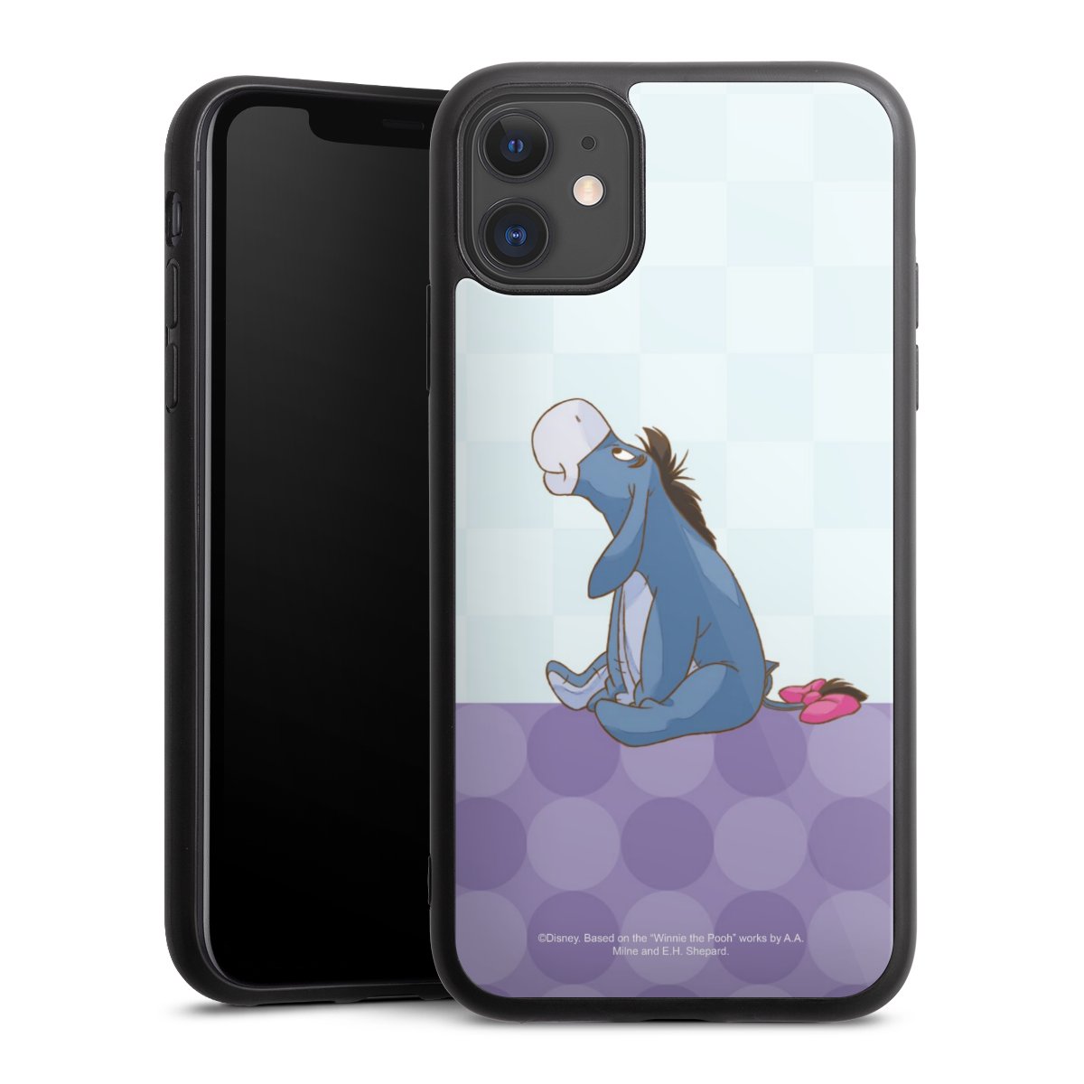 iPhone 11 Handy Gallery Case Handyhülle 9H Gehärtetes Glas Rückseite Hülle Disney Donkey Winnie The Pooh Gallery Case