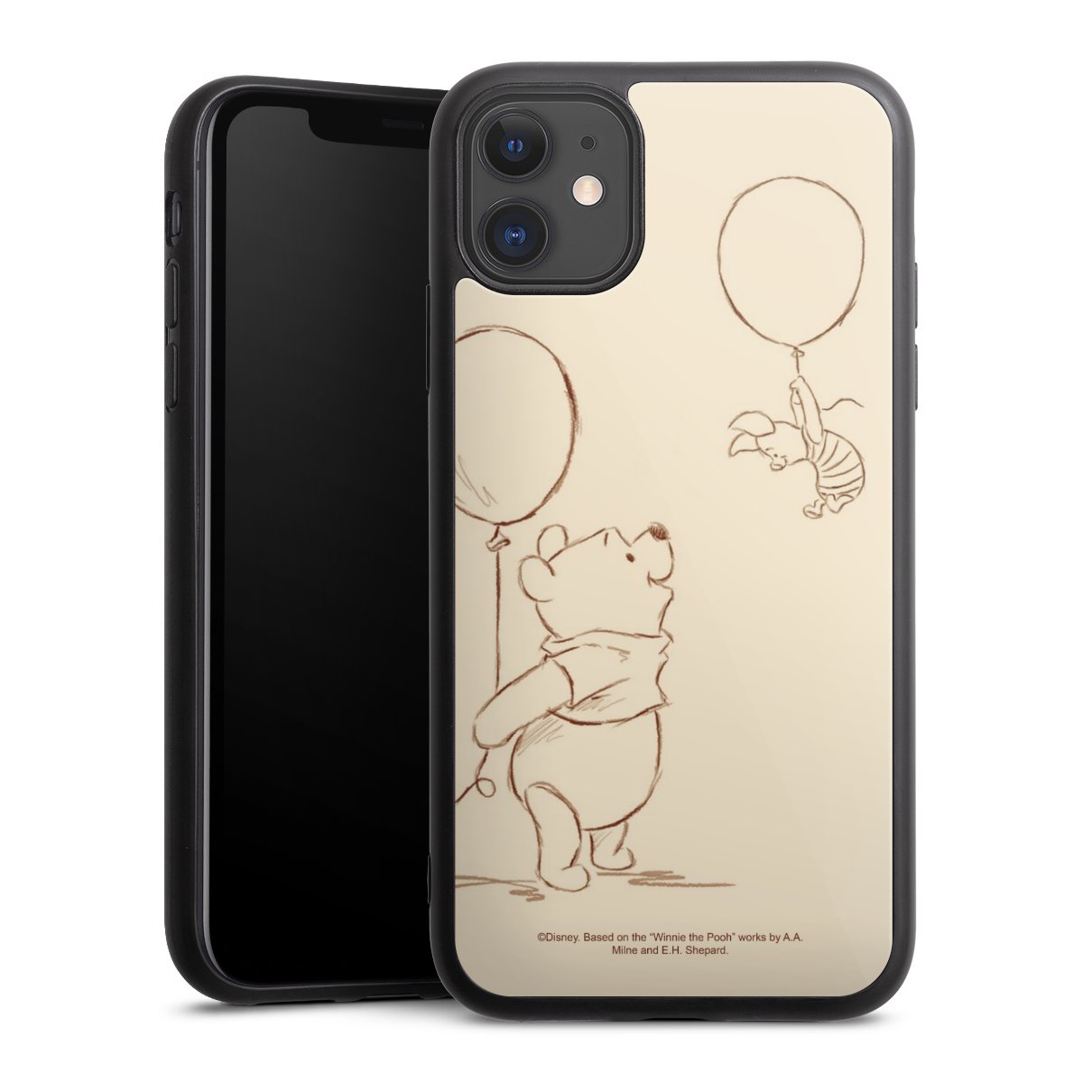 iPhone 11 Handy Gallery Case Handyhülle 9H Gehärtetes Glas Rückseite Hülle Official Licensed Product Winnie The Pooh Disney Gallery Case