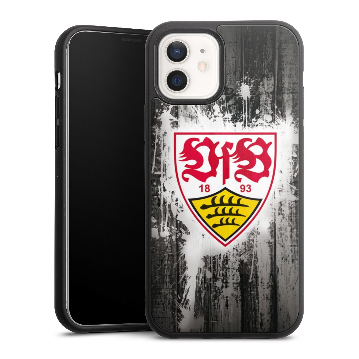 iPhone 12 Handy Gallery Case Handyhülle 9H Gehärtetes Glas Rückseite Hülle Vfb Stuttgart Official Licensed Product Gallery Case