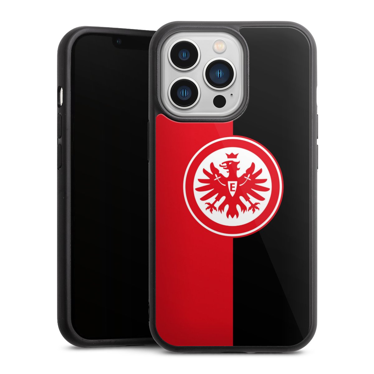 iPhone 13 Pro Handy Gallery Case Handyhülle 9H Gehärtetes Glas Rückseite Hülle Official Licensed Product Eintracht Frankfurt Sge Gallery Case